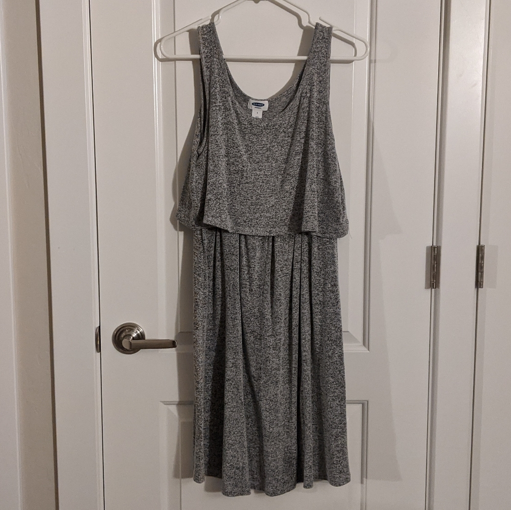 Old Navy Nursing Dress Heather Gray Sleeveless